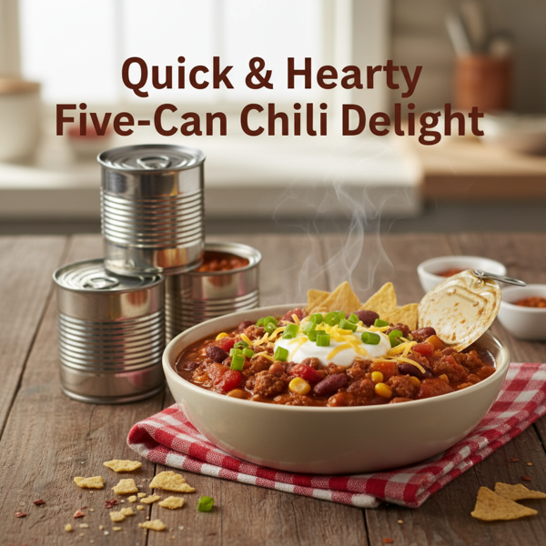 Quick & Hearty Five-Can Chili Delight recipe