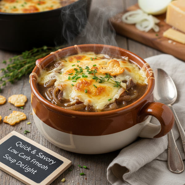 Quick & Savory Low Carb French Onion Soup Delight recipe