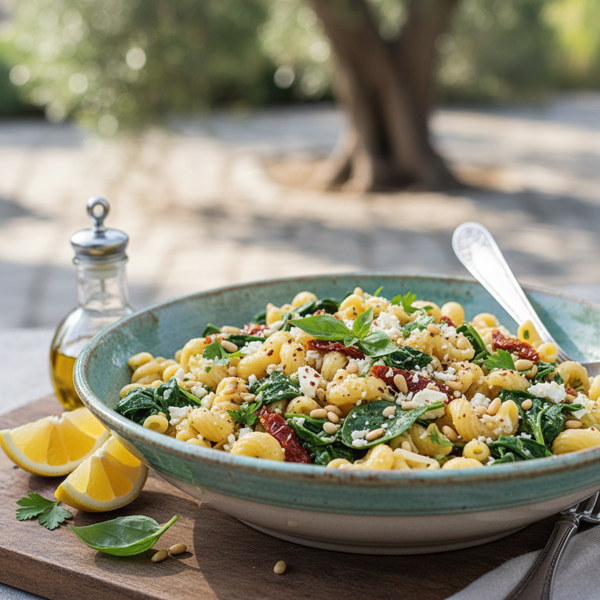 Quick & Vibrant Florentine Pasta Salad recipe