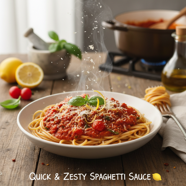 Quick & Zesty Spaghetti Sauce recipe