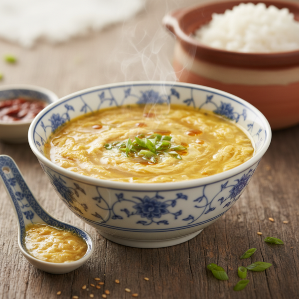 Quick and Creamy Egg Drop Soup recipe