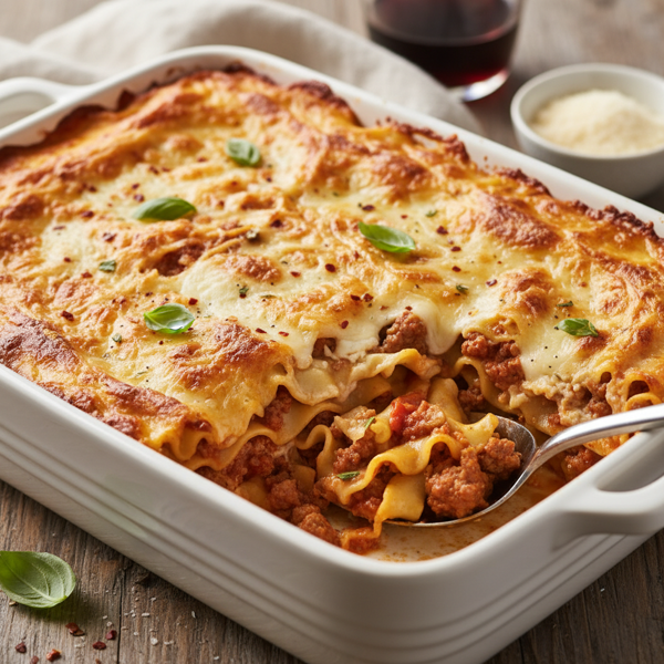 Quick and Creamy Lasagna Bake recipe