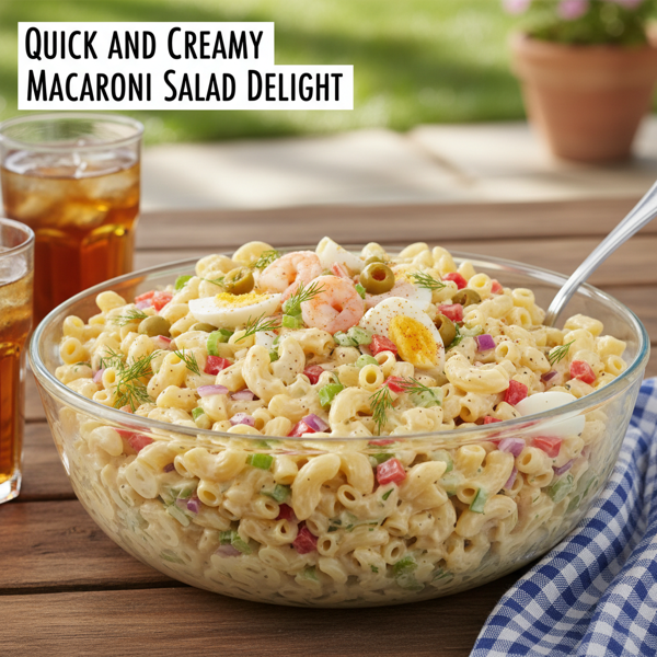 Quick and Creamy Macaroni Salad Delight recipe