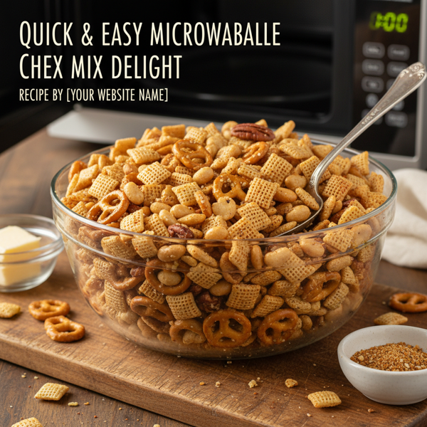 Quick and Easy Microwavable Chex Mix Delight recipe