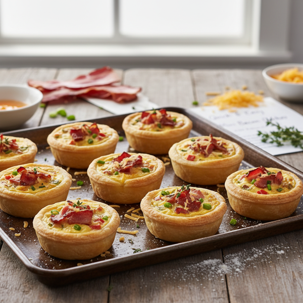 Quick and Easy Mini Bacon Quiches recipe