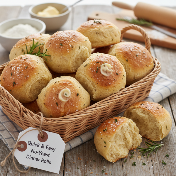 Quick and Easy No-Yeast Dinner Rolls recipe