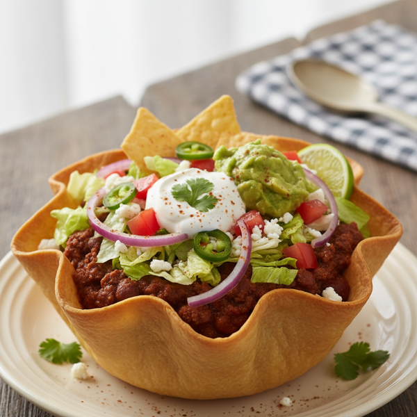 Quick and Easy Single-Serve Chili Taco Salad recipe