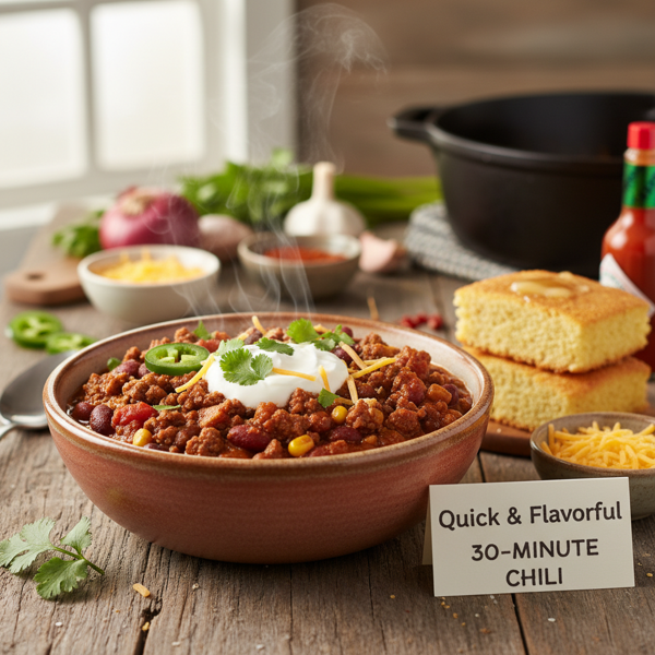 Quick and Flavorful 30-Minute Chili recipe
