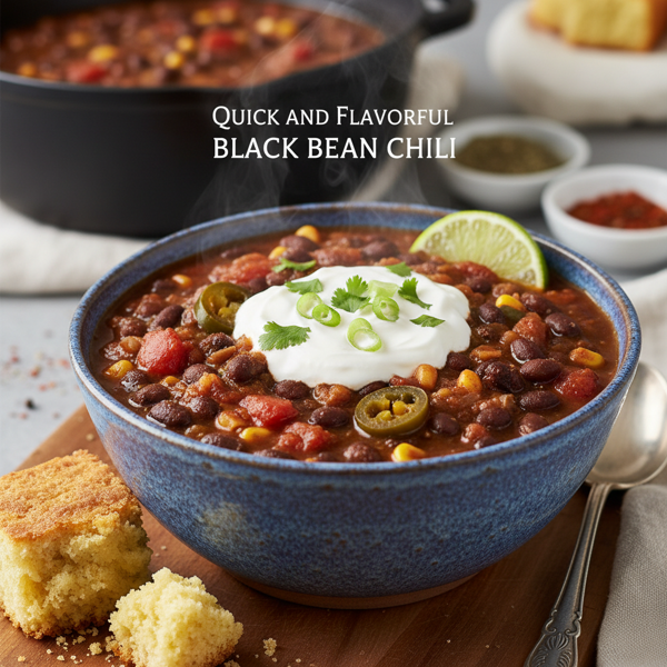 Quick and Flavorful Black Bean Chili recipe