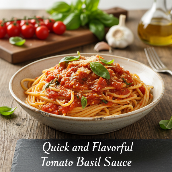 Quick and Flavorful Tomato Basil Sauce recipe