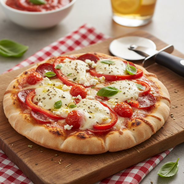 Quick and Tasty Pita Pizza recipe