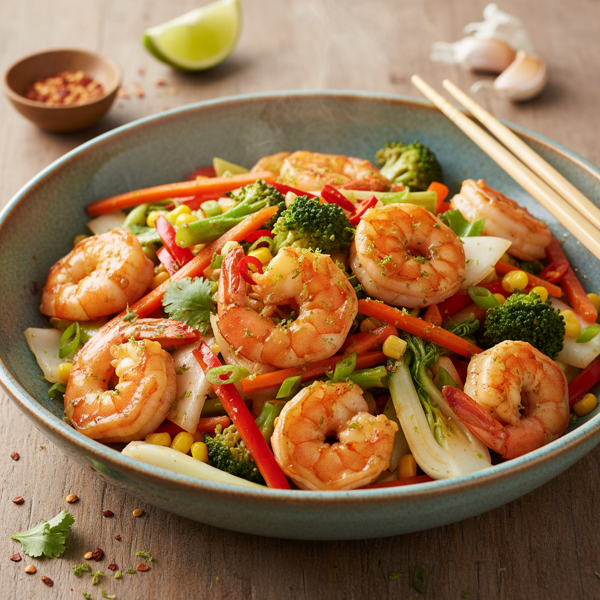 Quick and Zesty Shrimp Vegetable Stir-Fry recipe