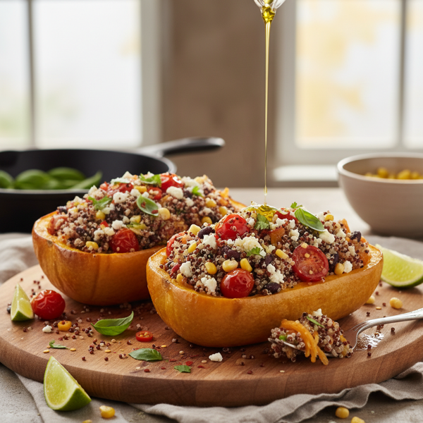 Quinoa-Stuffed Spaghetti Squash Delight recipe