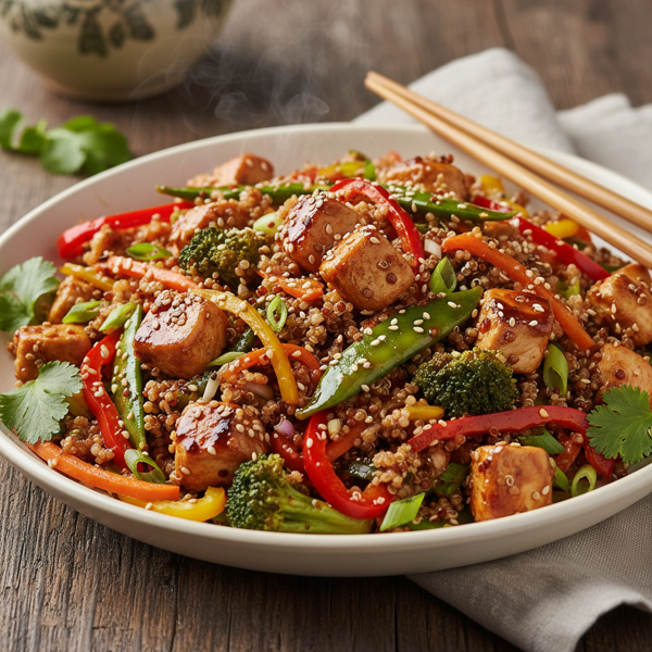 Quinoa Chicken Stir-Fried Medley recipe