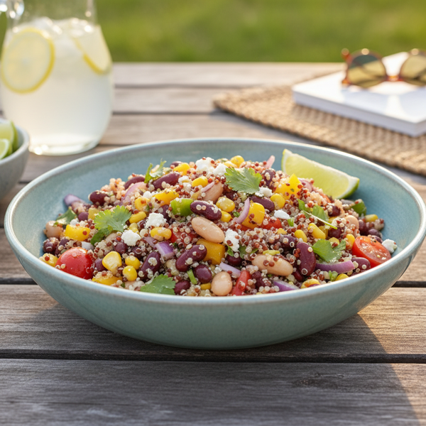 Quinoa & Three-Bean Summer Delight recipe