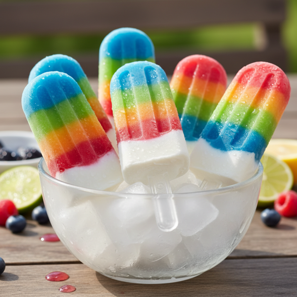 Rainbow Delight Rocket Pops recipe