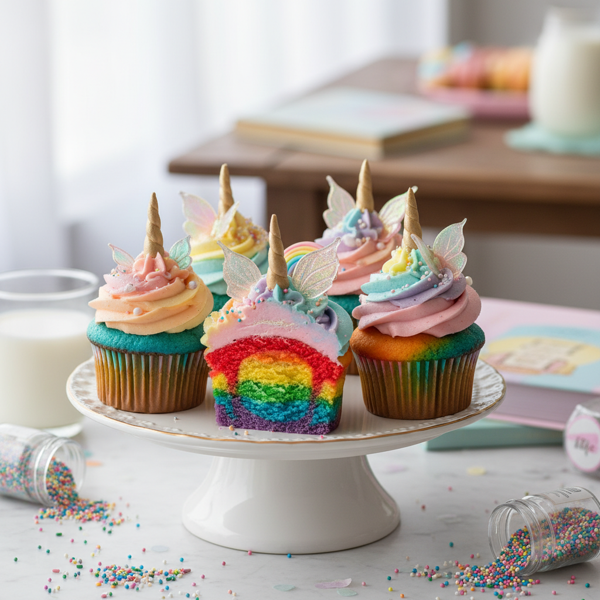 Rainbow Fantasy Cupcakes recipe