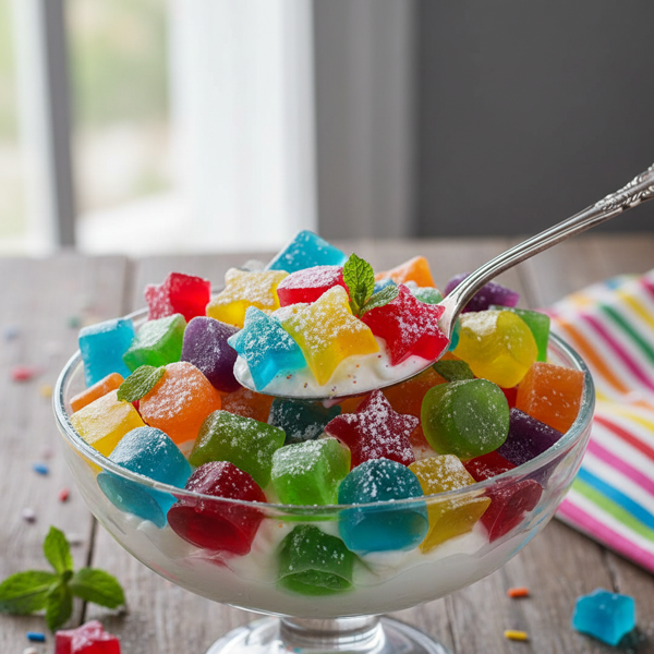 Rainbow Jell-O Shapes recipe