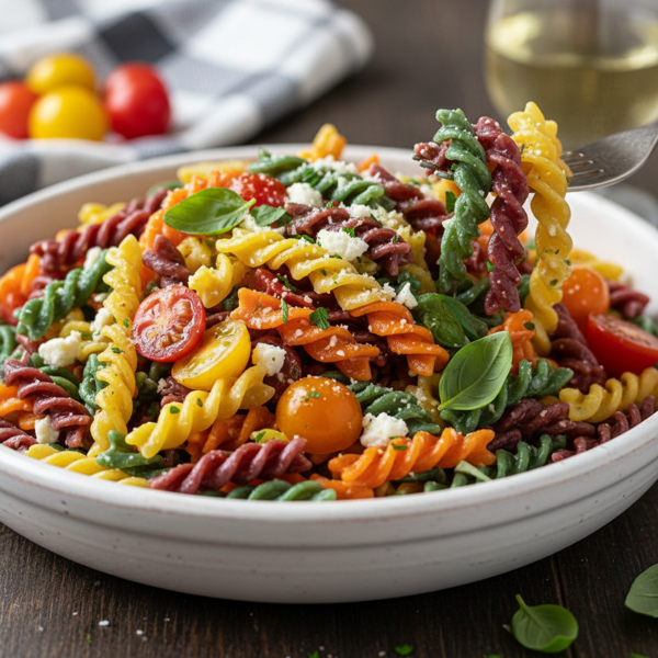 Rainbow Pasta Delight recipe
