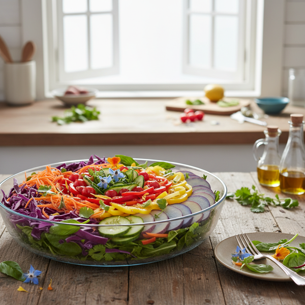 Rainbow Vegetable Delight Salad recipe