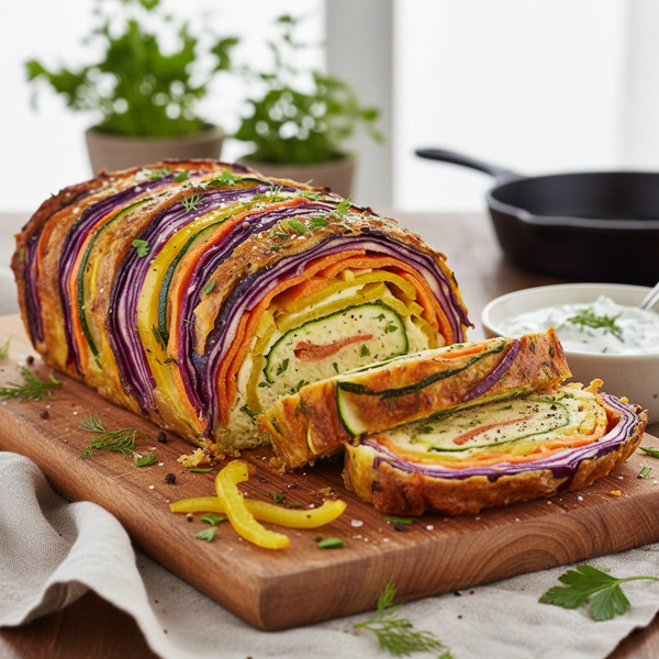 Rainbow Vegetable Kugel recipe