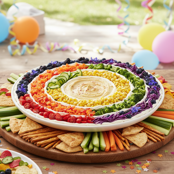 Rainbow Veggie Party Dip recipe