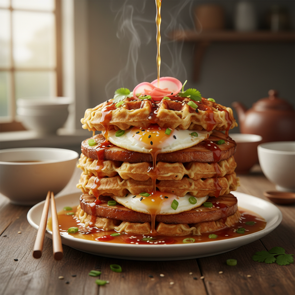 Ramen Breakfast Waffle Stack recipe