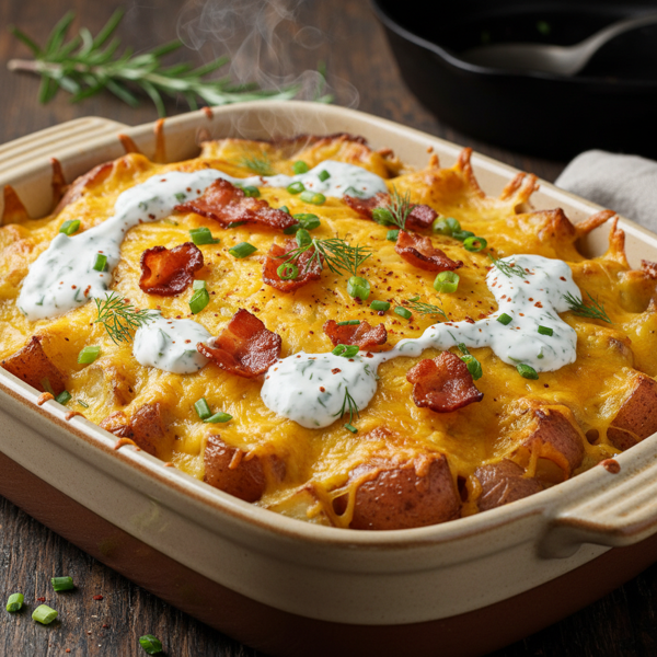 Ranch-Infused Loaded Baked Potato Casserole recipe