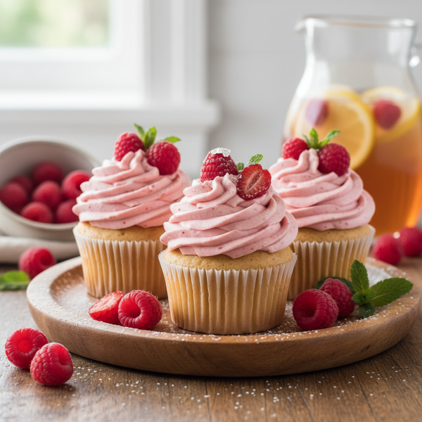 Raspberry Bliss Cream Cupcakes recipe