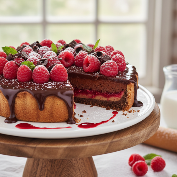 Raspberry Chocolate Delight Pie recipe