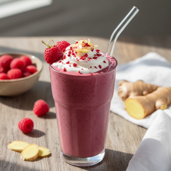 Raspberry Ginger Bliss Smoothie recipe