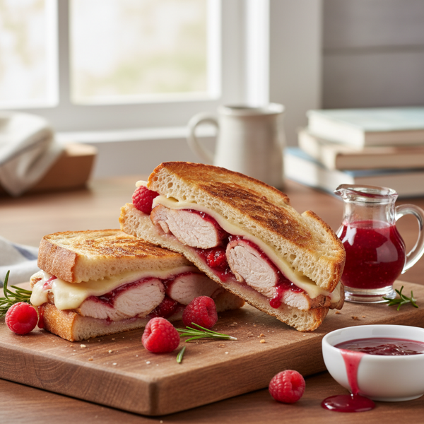 Raspberry Glazed Turkey & Swiss Delight Panini recipe