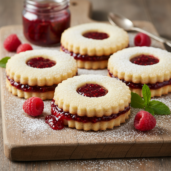 Raspberry Sugar Sandwich Cookies recipe