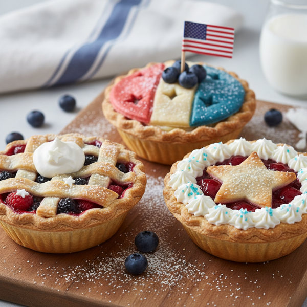 Red, White, and Blue Mini Surprise Pies recipe