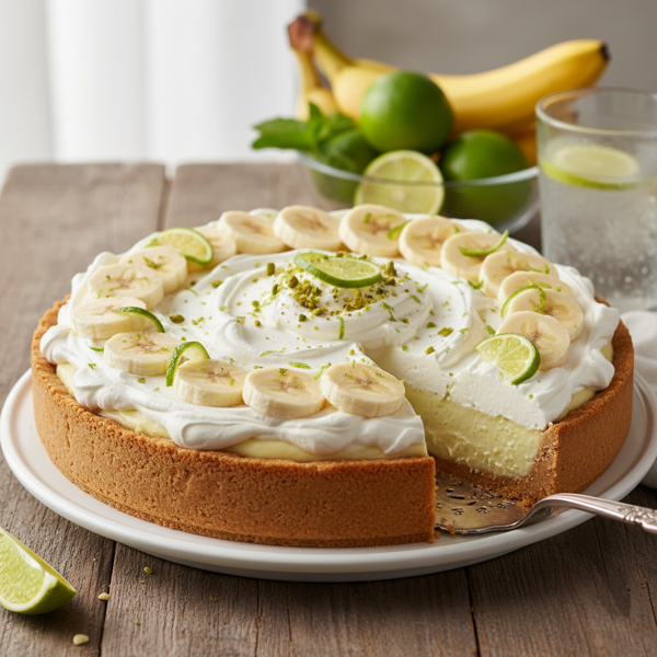 Refreshing Banana Lime Cream Pie recipe