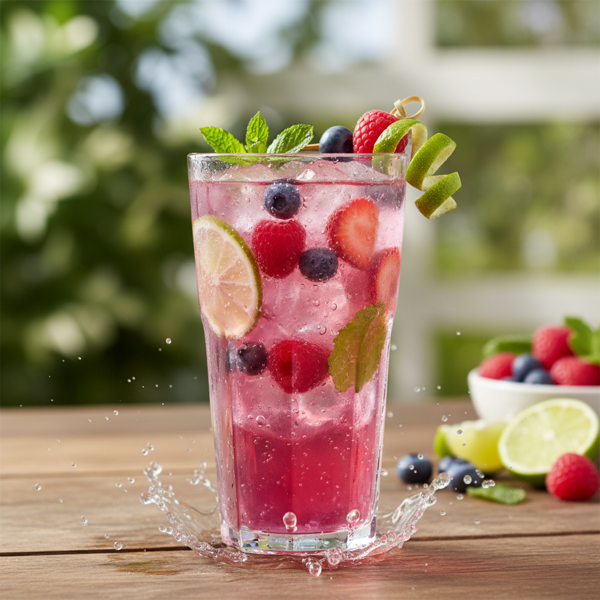 Refreshing Berry Lime Spritzer recipe