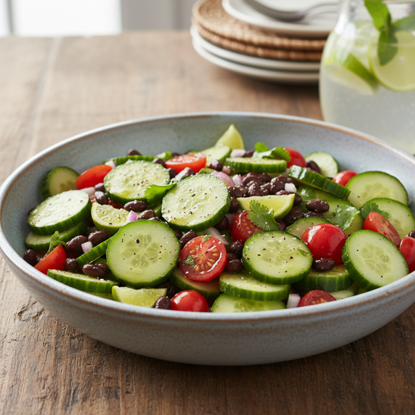 Refreshing Black Bean and Cucumber Medley recipe