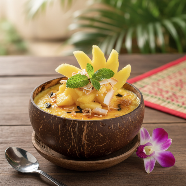 Refreshing Cambodian Pineapple Custard Delight recipe