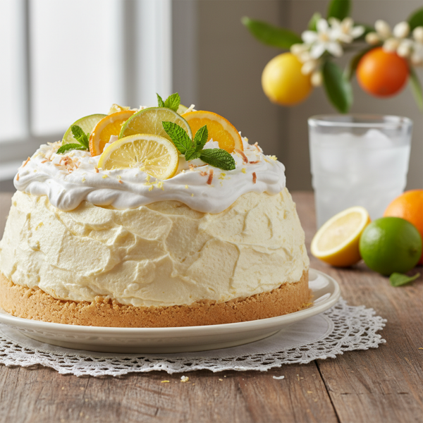 Refreshing Citrus Chiffon Delight Pie recipe
