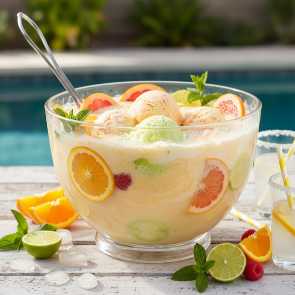 Refreshing Citrus Sherbet Punch recipe