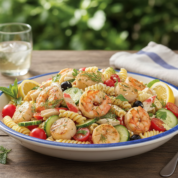 Refreshing Deluxe Seafood Pasta Salad recipe