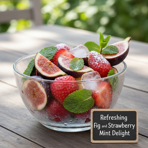Refreshing Fig and Strawberry Mint Delight recipe