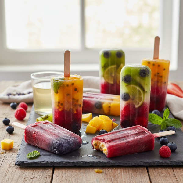 Refreshing Frozen Fruit Nectar Popsicles recipe