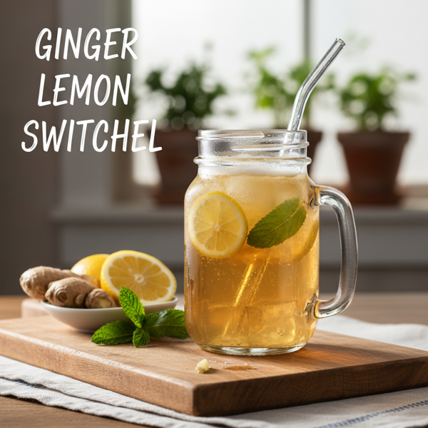 Refreshing Ginger Lemon Switchel recipe