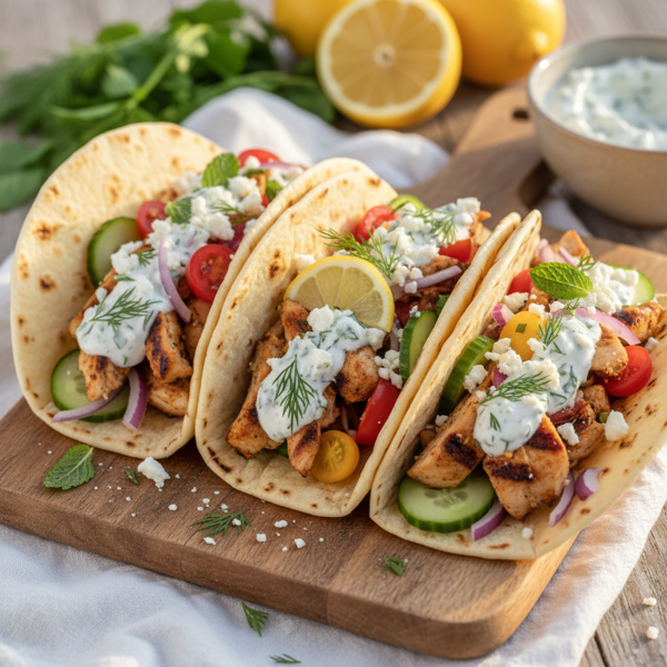 Refreshing Greek Chicken Tacos recipe