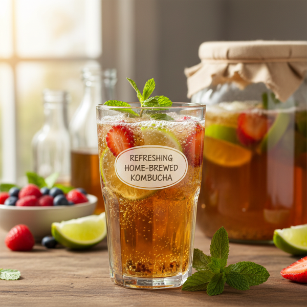 Refreshing Home-Brewed Kombucha recipe