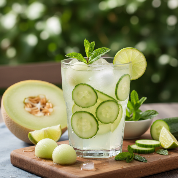 Refreshing Honeydew Cucumber Cooler recipe