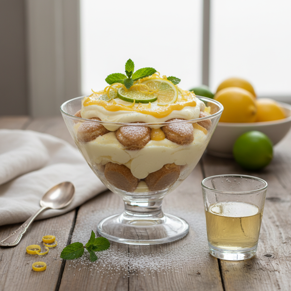 Refreshing Lemon Limoncello Tiramisu recipe