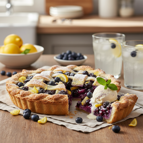 Refreshing Lemonade Blueberry Bliss Pie recipe