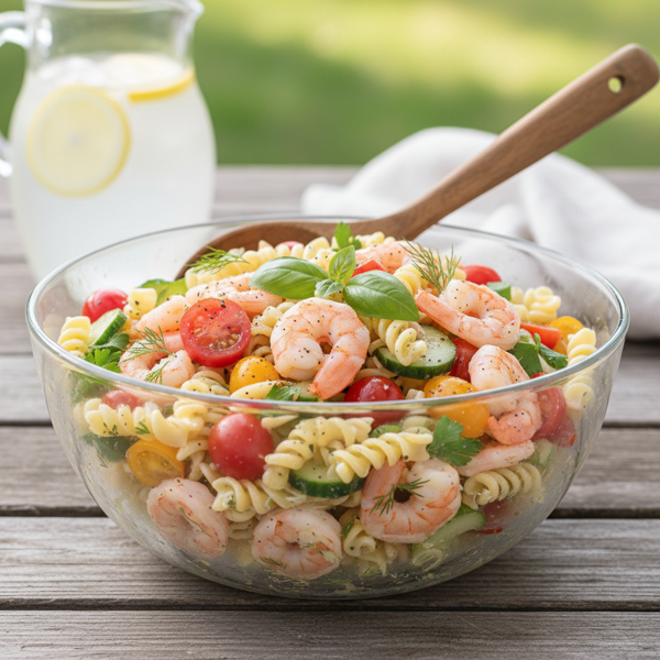 Refreshing Low-Fat Shrimp Pasta Salad recipe
